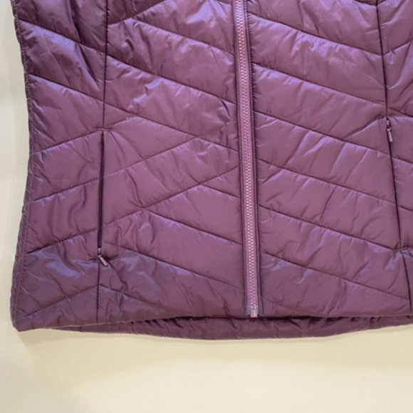 Denver Hayes Dark Purple Puffer Vest with High Collar ~ Size M ~ NWOT - Picture 4 of 16